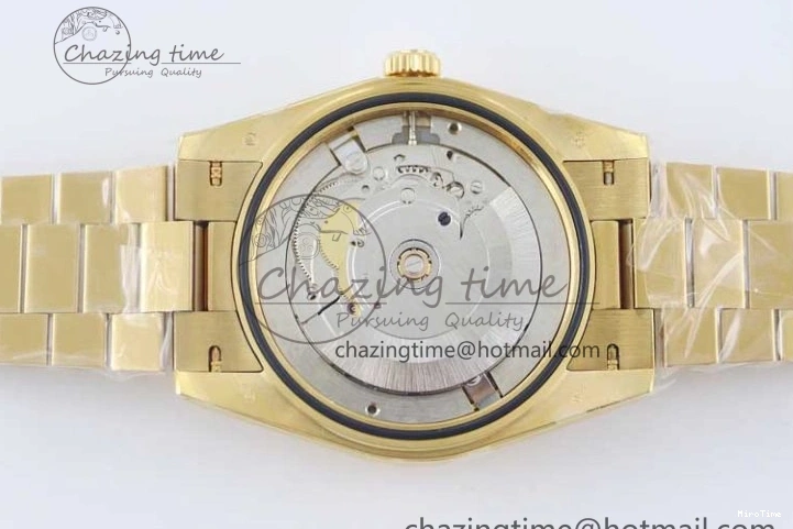 MiroTime 0121 Day Date 40mm YG 904L Steel TWF 1:1 Best Edition White Dial on YG Bracelet A FreshLook 2368